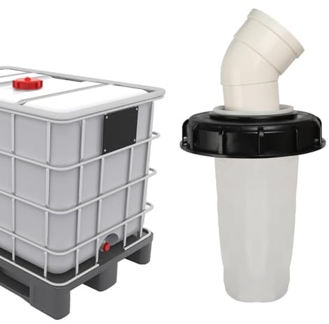 Filtre Couvercle IBC, 163mm Filtre Couvercle IBC Nylon Filtre eau de Pluie Lavable avec Couvercle, Accessoires Réservoir IBC Couvercle IBC Avec Filtre pour Réservoir eau de Pluie IBC DN 150