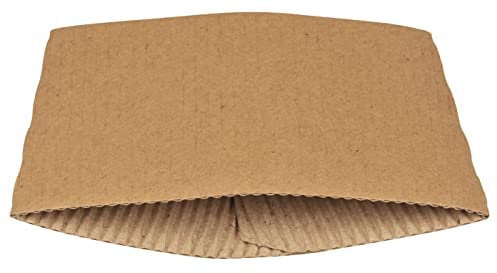 ABENA Cup Sleeves | Pack of 100 Sleeves for Takeaway Cups | Suitable for 8oz Coffee Cups Smaller Takeaway Coffee Cups | Suitable to be Used with Cardboard Cups and Hot Drink Disposable Cups