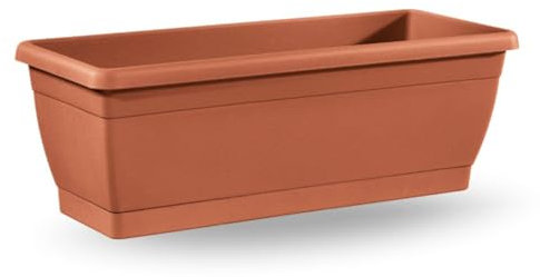 Generico VASO fioriera CASSETTA da BALCONE Roxanne con sottovaso 60cm Veca colore TERRACOTTA AMDGarden