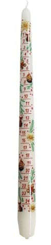 OLShop AG 2er Pack Ebersbacher Adventskalenderkerzen gelackt, Weiß, (Ø x H) 22 x 290 mm