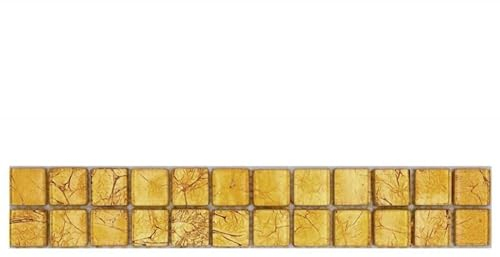 Mosaik Borde Bordüre Glasmosaik Mosaikfliese Gold Struktur MOS120BOR-0782