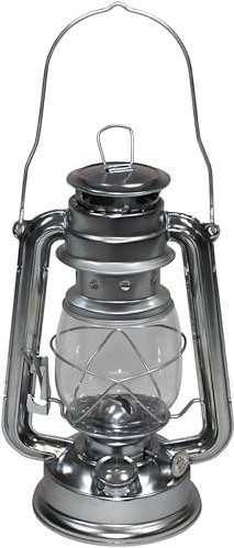 AMK® Hurricane Paraffin Lamp Lantern Storm Camping Oil Light Supalite Metal 10 Stainless Steel Fuel Caravan Camp