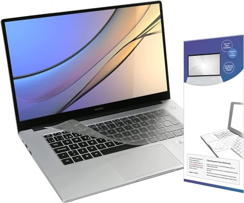 【EU/UK Layout】 Keyboard Cover Protector Compatible with Huawei Matebook X Pro/Matebook 14 (2024)/ Matebook D14 (2023~2024)/ Matebook 13s 14s 16s, Ultra Thin Protective Clear Keyboard Cover