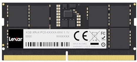 Lexar SODIMM RAM DDR5 16GB 5600 MHz Memoria RAM, 262-Pin SODIMM, DRAM SO-DIMM DDR5 para Computadora Portátil/Ordenador Portátil/Mini-PC Intel NUC Todo en uno, 1.1V, CL46-45-45-90 (LD5S16G56C46ST-BGS)