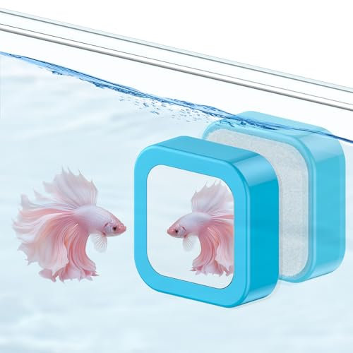 Pawfly Magnet Aquarium Glasreiniger Fischbecken Magnetbürste mit Spiegel 3,8 cm Mini Fischtank Glasreiniger Reinigungswerkzeug Scheuerbürste für 1 cm dicke Aquarien bis 40 L Nicht schwimmfähig