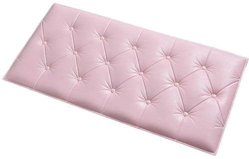 HLTQL Panel Acolchado Pared、Panel De Acolchado Pared、Acolchado Pared Cama NiñOs Adhesivo、Cabeceros Adhesivos De Cama(#Pink)