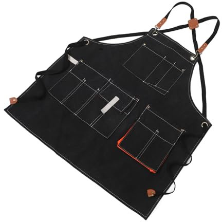 TENDYCOCO Delantal de Chef Conjunto de Delantal de Trabajo Bolsillos de Cocina para Hombres Y Mujeres para Platos Carpintería Electricista Lona Resistente