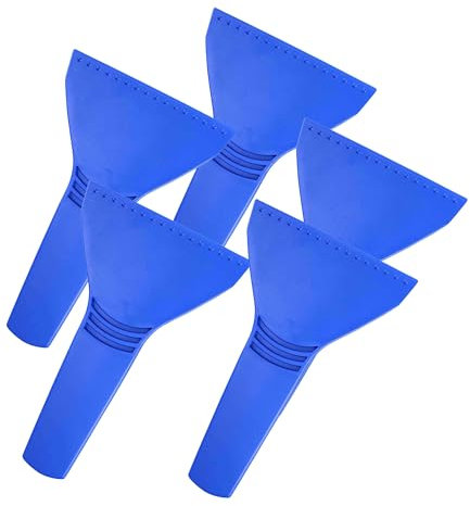 Generisch 5 Stück Eiskratzer Kult blau| Gummilippe Kratzzähne großer handlicher Griff 5er Set