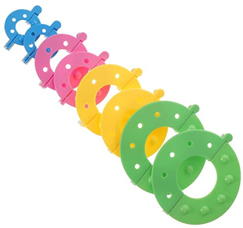 KONTONTY 8stücke Pompom-Maker Flauschball-Hersteller Aus Abs Und DIY-Nadel-bastelwerkzeug Für Erwachsene Und Junge Mädchen Zufällige Farbe