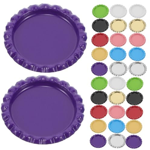 SEWACC Dekorative Flaschenverschlüsse Zum Basteln Aus Metall Abgeflachte Verschlüsse Für Scrapbooking Flache Verschlüsse Für DIY-schmuck Bastelzubehör