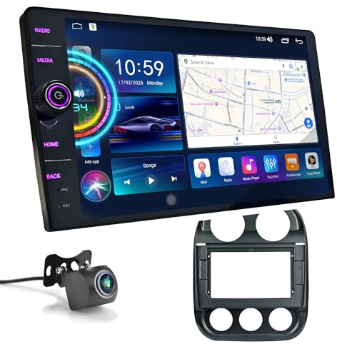 UGAR UXB Compatibile per JEEP Compass 2011-2016 10 Pollici Android 14 DSP 8GB+128GB Autoradio DAB+ HD Schermo touch completo Navigazione GPS