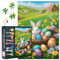 Blumen Puzzles 1000 Teile, Farbenfrohe Ostereier Puzzle Erwachsene, Frohe Ostern 1000 Teile Puzzles für Erwachsene, 70 x 50 cm Puzzle Impossible Geschicklichkeitsspiel für die Ganze Familie