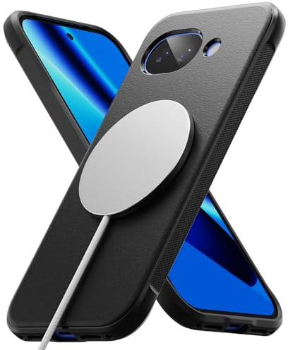 Ringke Onyx Magnetic für Google Pixel 10a Hülle, [Kompatibel mit MagSafe] Griffig rutschfest Anti-Fingerabdruck Stoßfeste Kratzfest Handyhülle mit Präzisen Kameraausschnitte - Schwarz