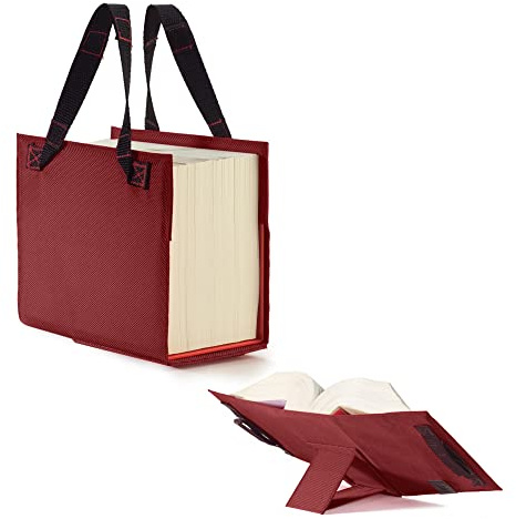 SKIN® LexSKIN Bucheinband Gr. L für Sartorius | 3 in 1 Buchumschlag, Tragetasche und integrierte Buchstütze | Für Loseblattwerke mit 86 mm Textblockbreite | Rubin Rot