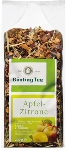 Bünting Apfel-Zitrone 10er Pack – loser Früchtetee, mild-zitronig – 10 x 200g