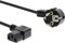PremiumCord Netzkabel 220V (Maximale Spannung 250 V) 2m, Stromkabel mit Schutzkontakt gewinkelt auf Kaltgerätebuchse C13 gewinkelt, IEC 320, PC Netzkabel 3 Polig, Farbe schwarz