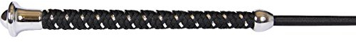 Gagaciso Dressurgerte mit Silberknauf - Schwarz, 120 cm