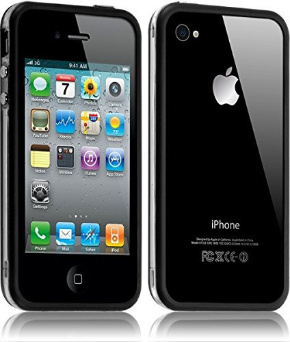 Seluxion Cover Case Shell Bumper for Apple iPhone 4/4S Color Black