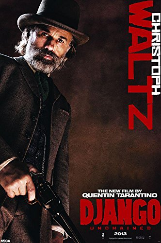 Django Unchained Christoph Waltz Poster Dr. King Schultz - Exklusiv Plakat // 61 x 91,5 cm + weiße Geschenkverpackung. Verschenkfertig!