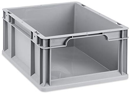 aidB Eurobox NextGen Store Front offen, 400x300x170 mm, robuste Regalbox mit Entnahmeöffnung, stapelbare Kunststoffkiste, ideal für die Industrie, 1 St