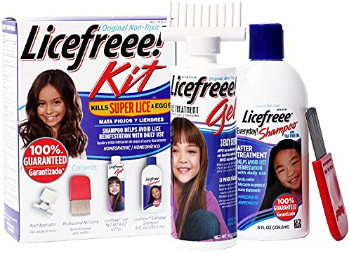 Licefreee! Kit All-in-One Complete Lice Killing Treatment, Daily Maintenance Shampoo & Professional Nit Comb in One Box, Lice Treatment for Kids & Adults