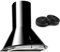 Klarstein Lumio Neo Campana extractora retro - Extractor de humos, Extractor de pared, 610 m³/h, 3 niveles, Iluminación de los fogones, Acero inoxidable, 2 filtros de carbono activo, Negro
