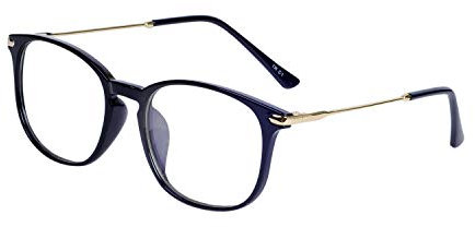 JoXiGo Lunettes Anti Lumière Bleues Anti Fatigue Anti UV Lens Transparent Monture TR90 avec Étui, Brillant Noir