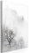 murando - Wandbilder Wald Nebel 40x60 cm Vlies Leinwandbild 1 tlg Kunstdruck modern Wandbilder Wanddekoration Design Wand Bild - schwarz weiß Bäume Natur b-B-0355-b-a