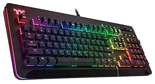 Thermaltake Level 20 RGB Mechanical Gaming Keyboard Cherry MX Speed Silver, 16.8M Color RGB, Alexa Voice Control & Razer Chroma Sync Compatible, KB-LVT-SSBRUS-01