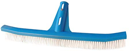 Cepillo Piscina con Fijación Palomilla – Cepillo Curvo con Cerdas de Nylon para Suelo, Paredes y Azulejos, Compatible con Pértiga Extensible, Limpieza Eficiente y Profunda para Piscinas