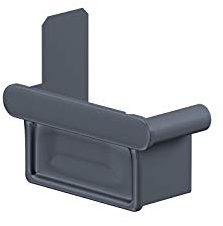 Trobak Kastendachrinnen Endstück anthrazit links für Kastendachrinne NW 68