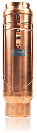 Kupfer Laubfänger 100 mm mit großem Laubfangkorb für Regenrohre - Design Laubfangvorrichtung für maximalen Laubfang - Laubfalle DN 100 zum nachträglichen Einbau in das Ablaufrohr