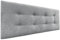 DHOME Gepolstertes Kopfteil ACUALINE 8cm Dick - Stoff und Kunstleder für Betten (Stoff Grau, 145cm für 120/135/140)