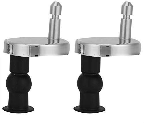 Upgraded Toilet Seat Hinge Fixings Top Fix Nuts Screws Quick Release Hinges Fittings Rubber Back to Wall for Toilet Seat Hinges Replacement Kit Defult