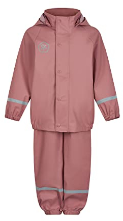 Color Kids Unisex Kinder Rain Set Solid Pu Regenjacke, Ash Rose, 122
