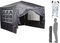 CHILLROI® Faltpavillon | Dachfläche 300 x 300 cm | Anthrazit | 200g/m² | Wasserdicht | inklusive 4 Seitenwände mit Fenster | Multifunktionszelt | inklusive Tragetasche und Heringe