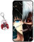 Staremeplz Compatible with iPhone XS Max Case Anime Design [With Figure Keychain], Soft Silicone Flexible TPU Animation Phone Case for iPhone XS Max
