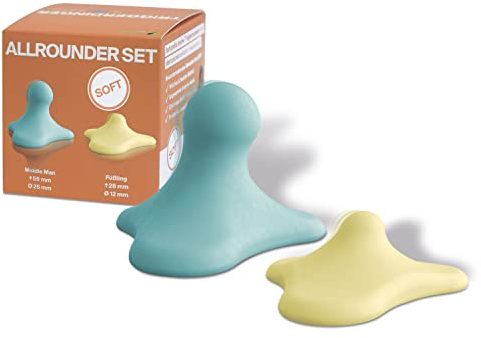 Triggerdinger by K-Active® Allrounder Set SOFT | Triggerpunkt-Drücker Set | Weiches Massagegerät Set zur Selbstbehandlung | Verspannungen einfach lösen
