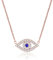Apsvo Dainty Evil Eye Necklace, Silver/Gold/Rose Gold Protection Jewelry for Women Trendy Jewelry, Brass, No Gemstone