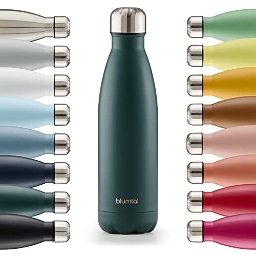 Blumtal Insulated Bottle Charles 350ml - Leak-Proof Insulated Water Bottles, BPA-Free, Stainless Steel Water Bottle, Insulation of Hot and Cold Drinks for Hours, Dark Green