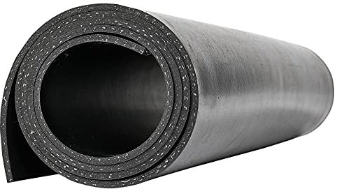 Gummimatten Gummiplatte Gummirollen 3mm und 5mm Stark 300mm - 1200mm breit mit und ohne Gewebeinlage Industriequalität Hartgummi Vollgummi (mit Gewebe, Stärke 5mm, BxL: 1000x200mm)