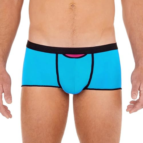 HOM Boxer Court HO1 Plume UP sous-vêtements Hispter, Bleu Turquoise, 2XL Homme