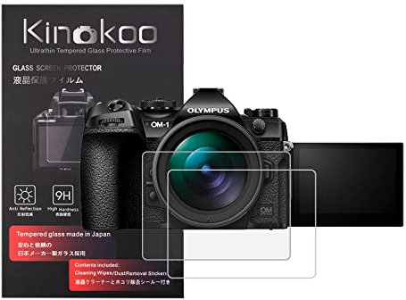 kinokoo Olympus OM1 Displayschutzfolie für Olympus OM-1 / OM1 Digitalkamera, 0,25 mm, Härtegrad 9H, blasenfrei, kratzfest, 2 Stück