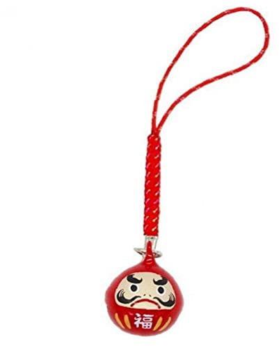 Luxylei Porte-clés Japonais Daruma Bells Porte-clés Porte-clés Porte-Bonheur Japonais pour Richesse santé Fortune Mal évitant Symbole Mascotte pendentifs Cadeau