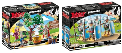 PLAYMOBIL Asterix 70933 Miraculix mit Zaubertrank, Spielzeug für Kinder ab 5 Jahren & Asterix 70934 Römertrupp, Spielzeug für Kinder ab 5 Jahren
