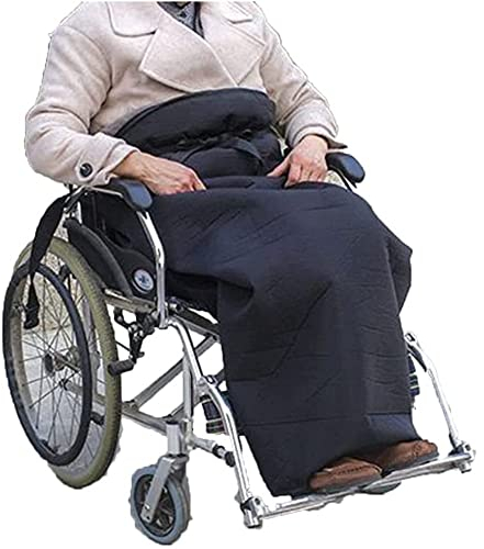 vikitim Schlupfsack Rollstuhl Sack, Rollstuhl Decke Warm Unterkörper Wärmesack Cashmere-Gefüttert Wasserdicht Wintersack Wärmesack für Erwachsene Behinderte A