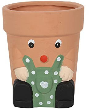 Green Pot Man Terracotta Plant Pot