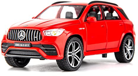TGRCM-CZ 1/32 Diecast Auto AMG GLE 63S Modell Auto Pull Back mit Sound und Licht Spielzeug Auto für Jungen Mädchen Erwachsene Geschenk(Rot)