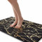 QJHOMO Badematte rutschfest waschbar Badvorleger, schwarz Badezimmerteppich, Gold dekorativer Teppich Luxus Bad Accessoires, weich Mikrofaser saugstark Badteppich für Badezimmer Badewanne, 60 x 90 cm