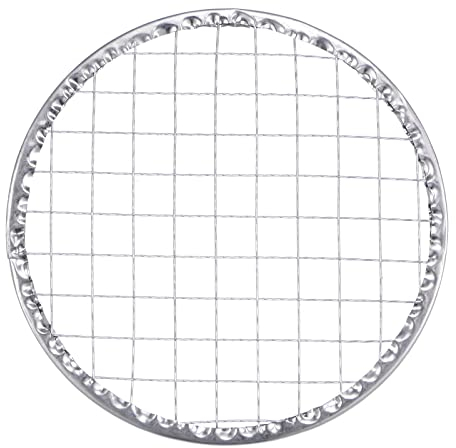 sourcing map 5pcs Round BBQ Grill Net 5.5 Dia Galvanized Iron Barbecue Mesh Mat for Baking Smoking Charcoal Grilling Roasting